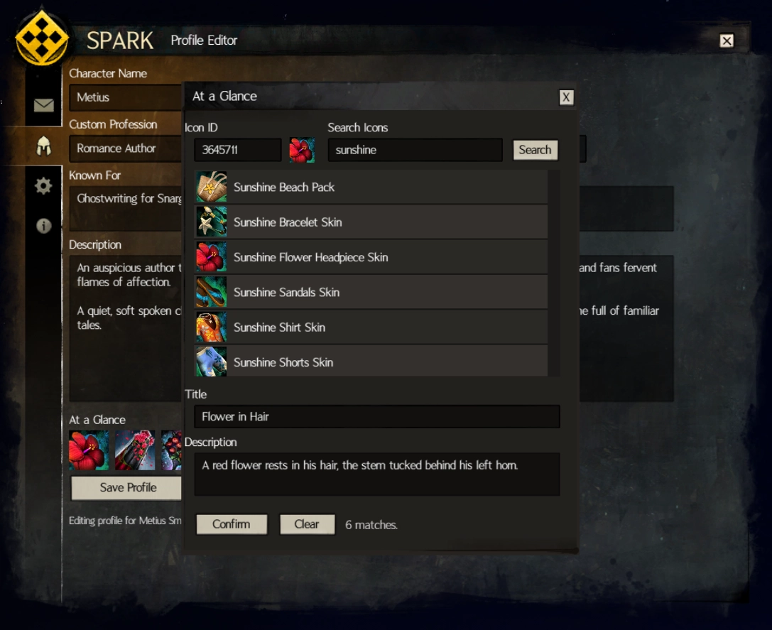 SPARK Editor's At a Glance Window